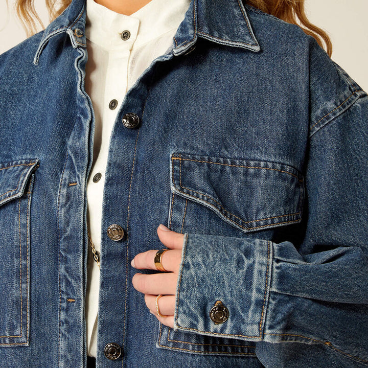 Ariat denim shirt jacket for women