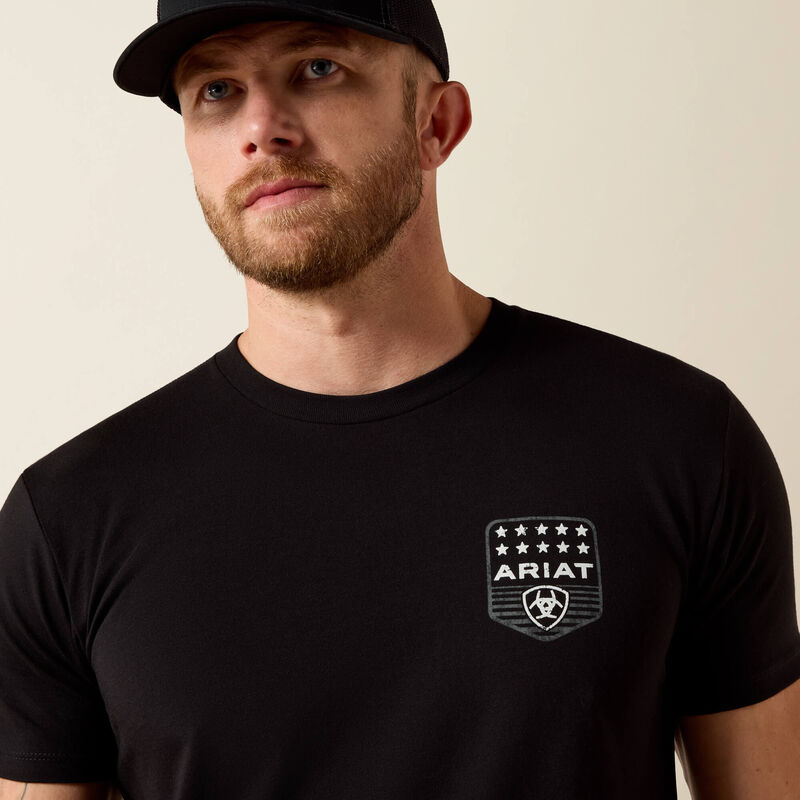 Ariat stripe patriotic badge t-shirt