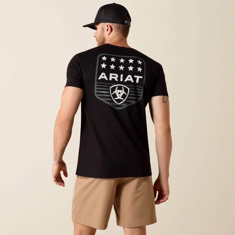 Ariat stripe patriotic badge t-shirt