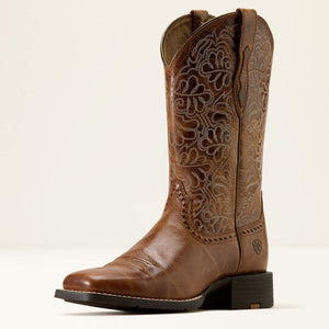 Ariat Round up Remuda wide square toe Western boot for ladies