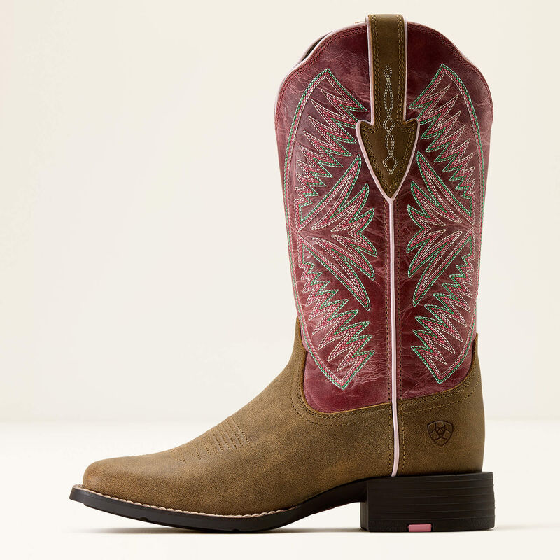 Ariat round up ruidoso wide square toe western boot for ladies