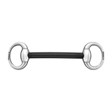 Herm. Sprenger Eggbutt Mullen Mouth 16 mm hard carbon with oval stainless steel rings - Stainless steel 40860