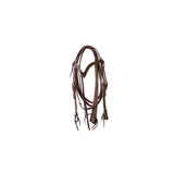 Lakota western bridle V browband with basket or flower tooling BR00089