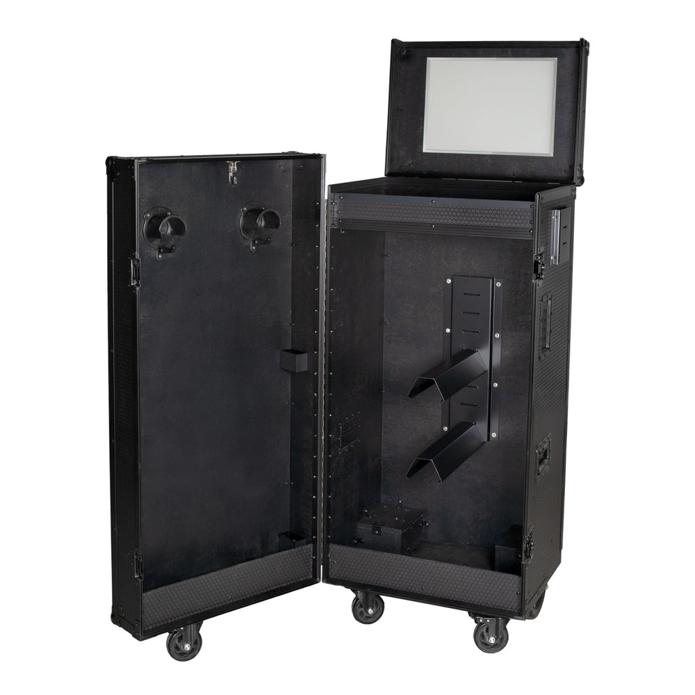 Equestro black hardware saddle cabinet ETS 02101