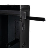 Equestro black hardware saddle cabinet ETS 02101