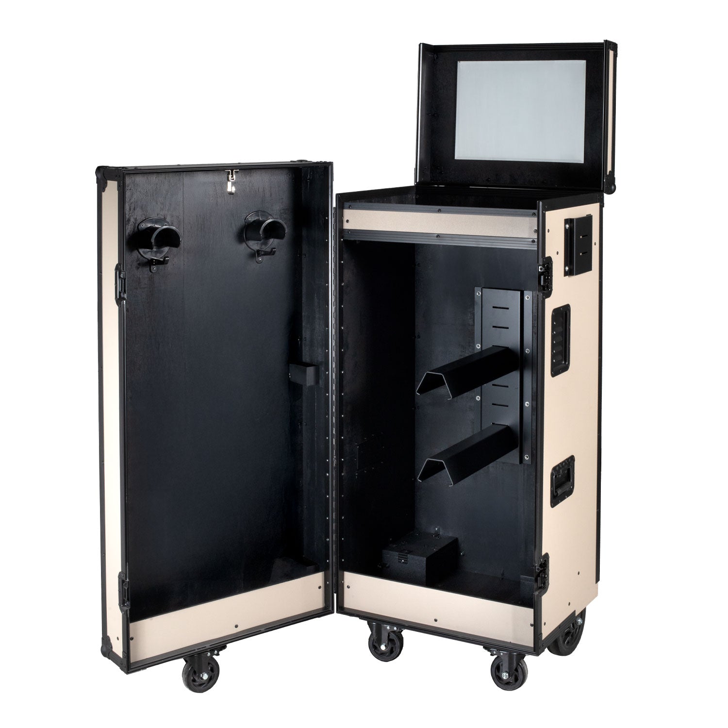 Equestro black hardware saddle cabinet ETS 02101