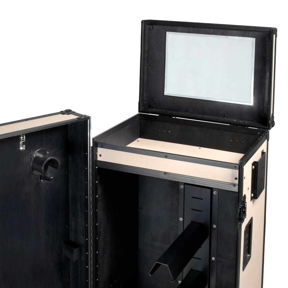 Equestro black hardware saddle cabinet ETS 02101