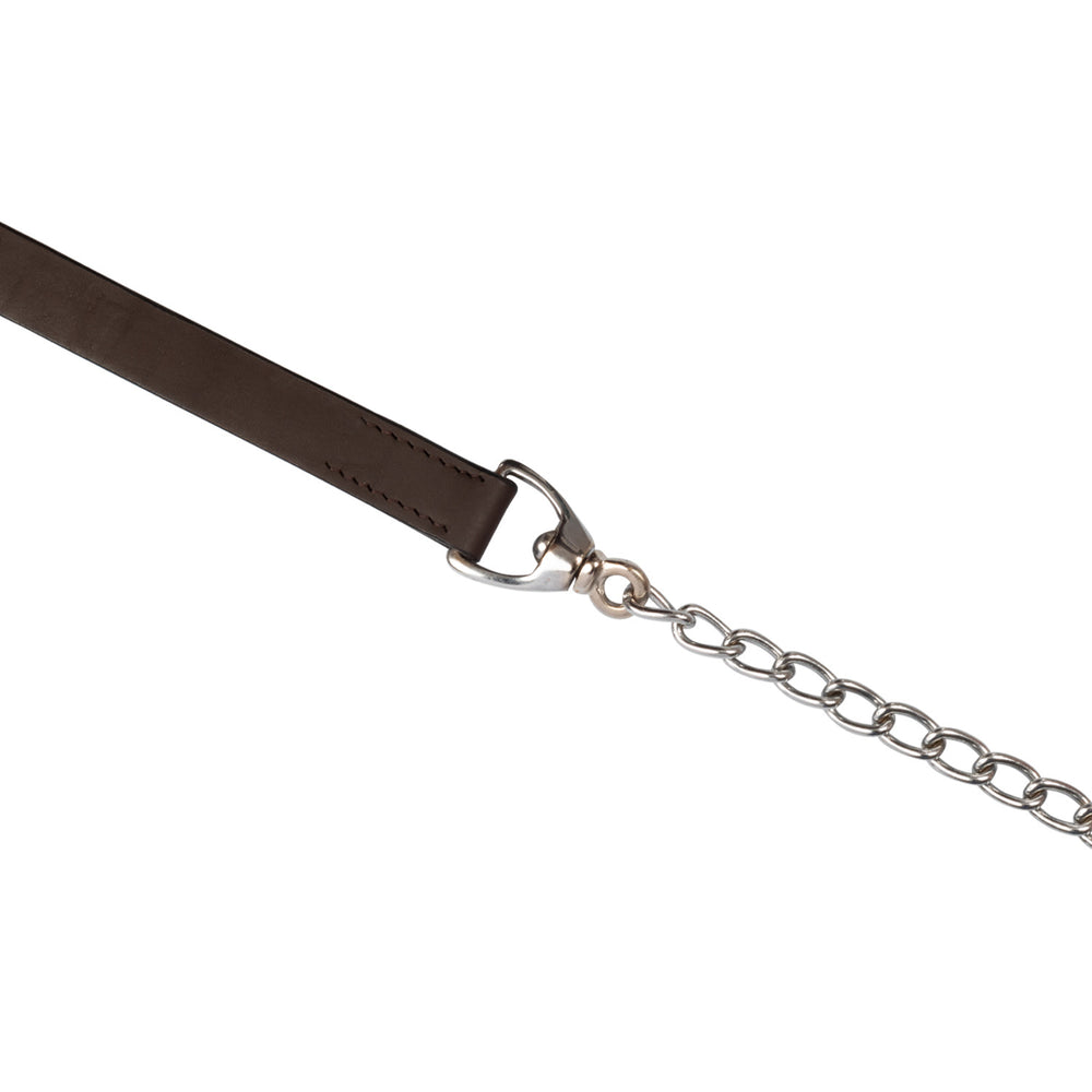 Pool's leather lead with chain PL6190
