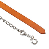 Pool's leather lead with chain PL6190