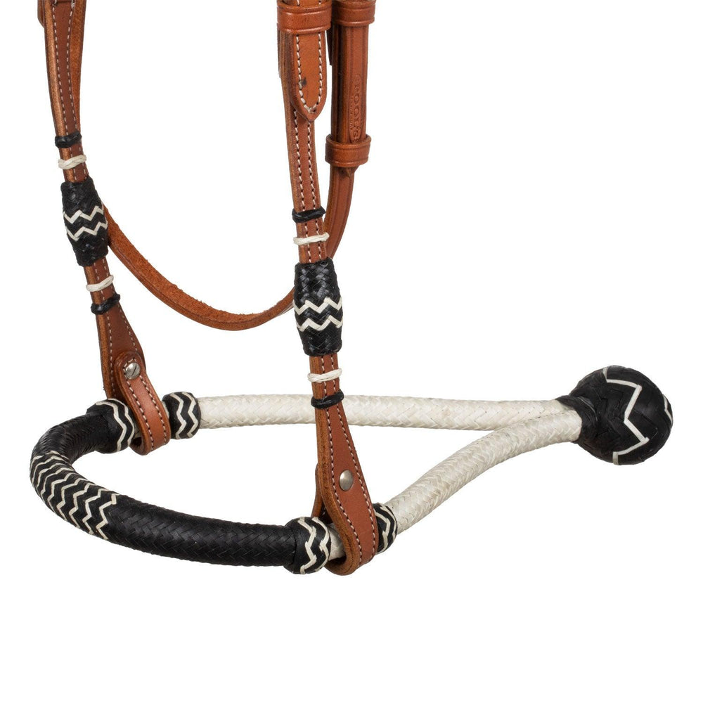 Zweifarbiges Bosal-Set von Pool mit Mecate-Zügeln aus Rosshaar