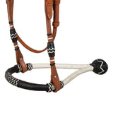 Zweifarbiges Bosal-Set von Pool mit Mecate-Zügeln aus Rosshaar