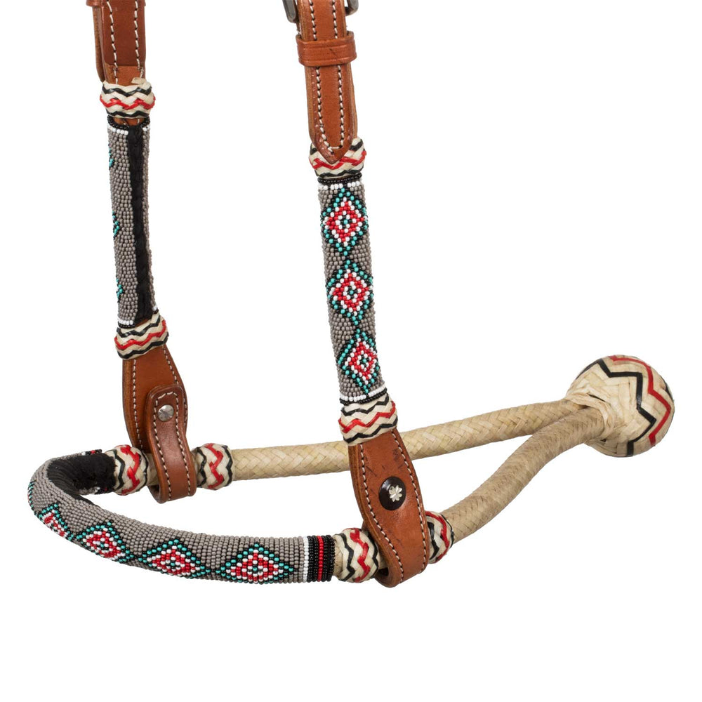 Pool's Sandperlen-Bosal-Set mit Cotton-Mecate-Zügeln