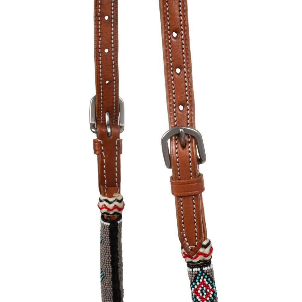Pool's Sandperlen-Bosal-Set mit Cotton-Mecate-Zügeln