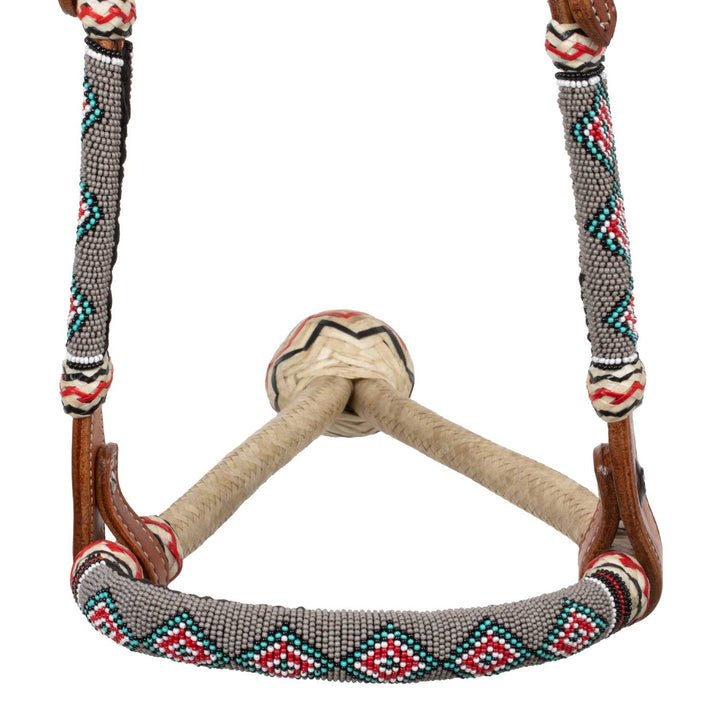 Pool's Sandperlen-Bosal-Set mit Cotton-Mecate-Zügeln