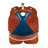 Pool's colored seat blue 5020 barrel saddle SE 0075B