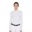 Equestro women's long sleeved polo shirt in technical fleece fabric - HorseworldEU