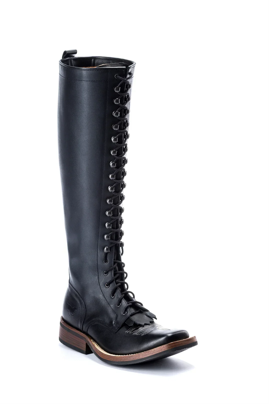 De Niro Westernstiefel mit Schnürung und Reißverschluss hinten